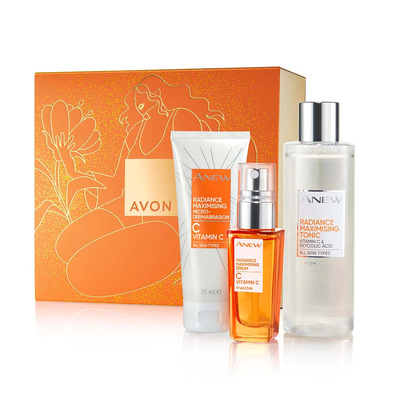 Avon Anew Radiance Skin Saviours Vitamin C Gift Set Zestaw Moc witaminy C dla Niej na prezent