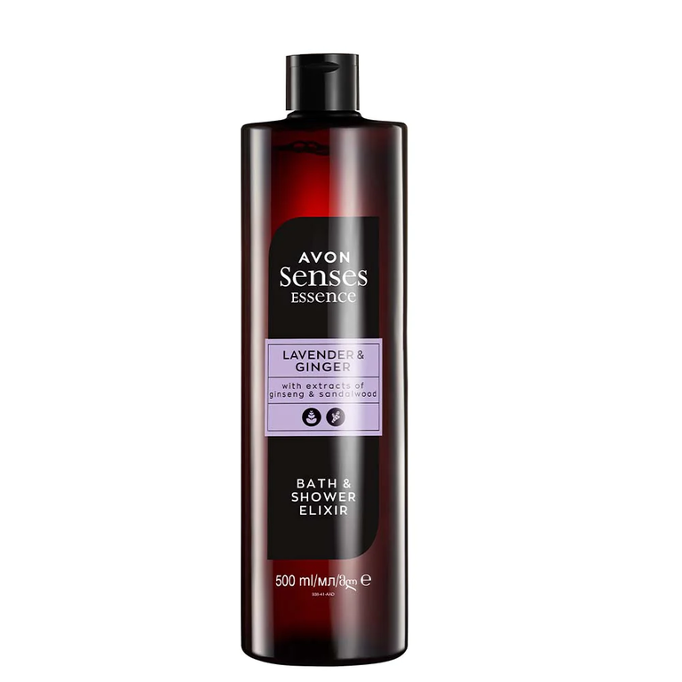 Avon Senses Lavender & Ginger Eliksir do kąpieli i pod prysznic Lawenda i Imbir - 500ml (1)